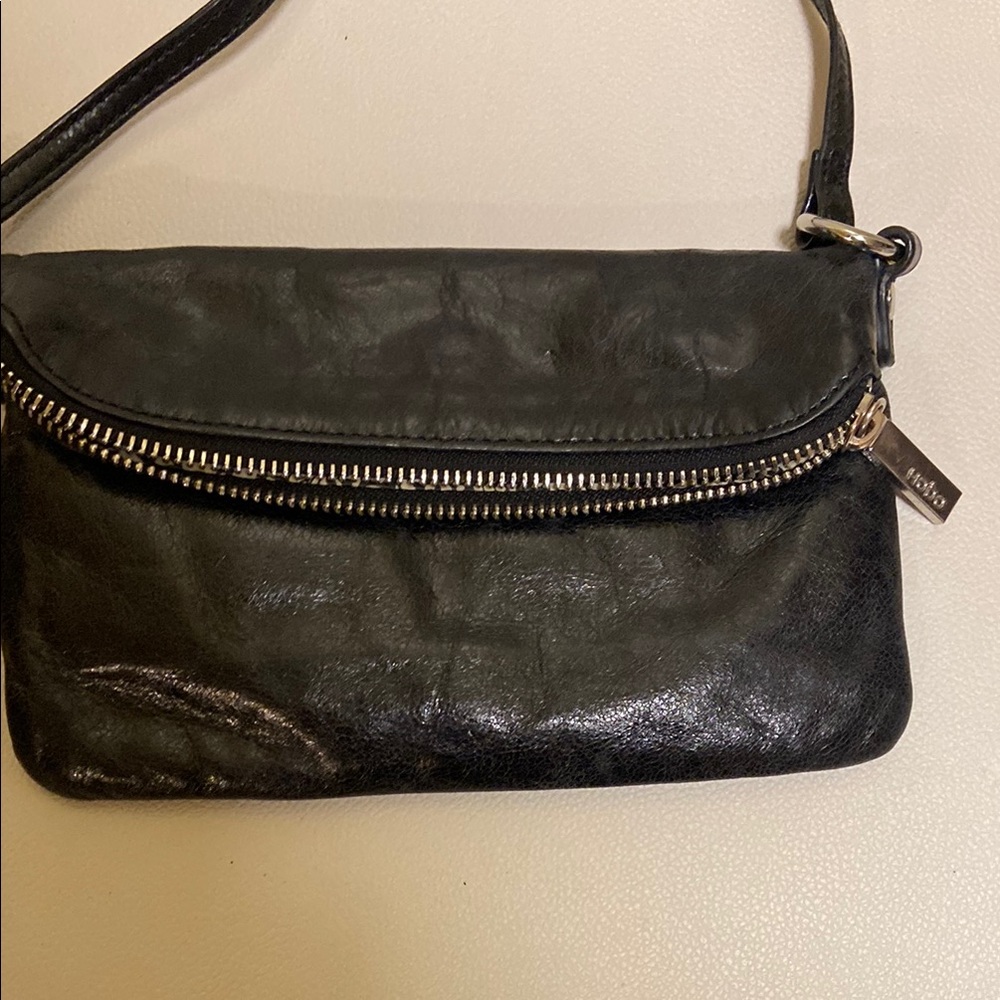 HOBO Black Leather Crossbody Bag